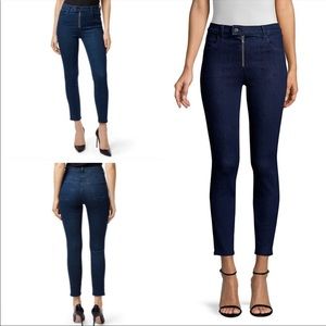 J Brand Alana Jeans Whirlwind Expose Zip-Front High Rise Skinny Crop Jeans 28